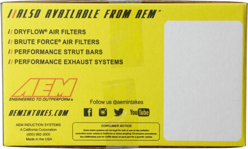 AEM Polished Short Ram Intake for 2000 - 2003 Mazda Miata (NB) - Short Ram Air Intakes - AEM Induction at Garage 56 Engineering