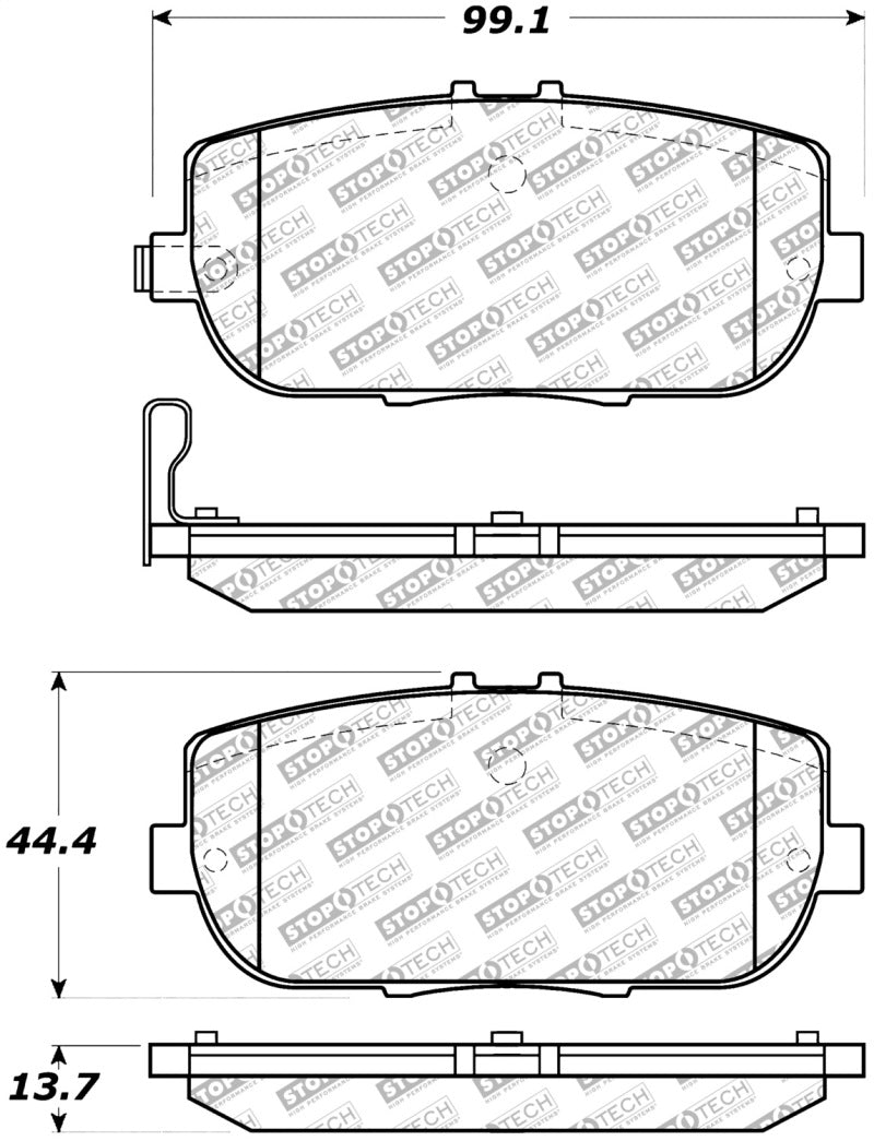 Centric Street Select Rear Brake Pads - NC MX - 5 (06 - 15) - Brake Pads - OE - Stoptech at Garage 56 Engineering