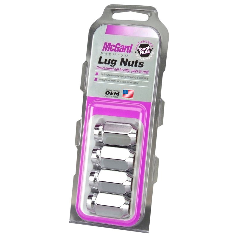 Chrome Lug Nuts – M12x1.5, 13/16” Hex, 1.5” (4 - Pack) - McGard 64002 - Lug Nuts - McGard at Garage 56 Engineering