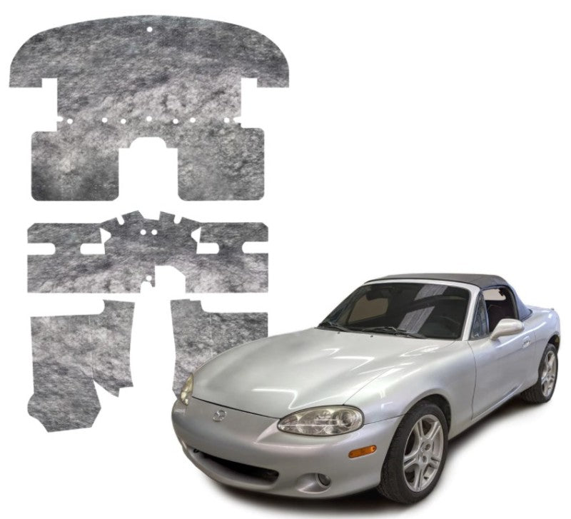 DEI 90 - 05 Mazda Miata NA & NB Under Carpet Interior Insulation Kit - 1/2in Thick - Heat Shields - DEI at Garage 56 Engineering