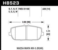 Hawk Blue 9012 Race Rear Brake Pads - NC MX - 5 (06 - 15) - Brake Pads - Racing - Hawk Performance at Garage 56 Engineering