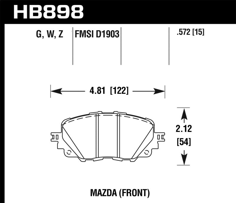 Hawk DTC - 30 Front Brake Pads - ND MX - 5 (16+) - Brake Pads - Racing - Hawk Performance at Garage 56 Engineering