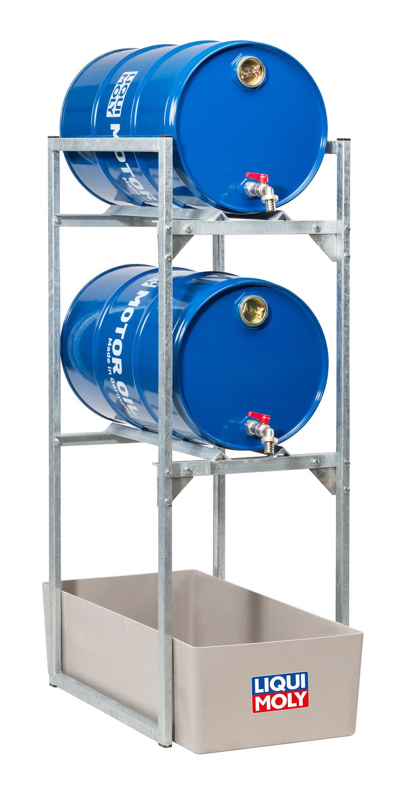 LIQUI MOLY Drum Rack For 2 x 60L Drums w/Oil Drip Pan - Tools - LIQUI MOLY at Garage 56 Engineering