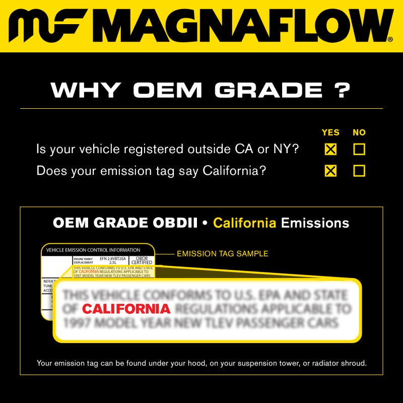 MagnaFlow Direct - Fit Catalytic Converter for 1999 - 2000 Mazda Miata 1.8L - Catalytic Converter Direct Fit - Magnaflow at Garage 56 Engineering