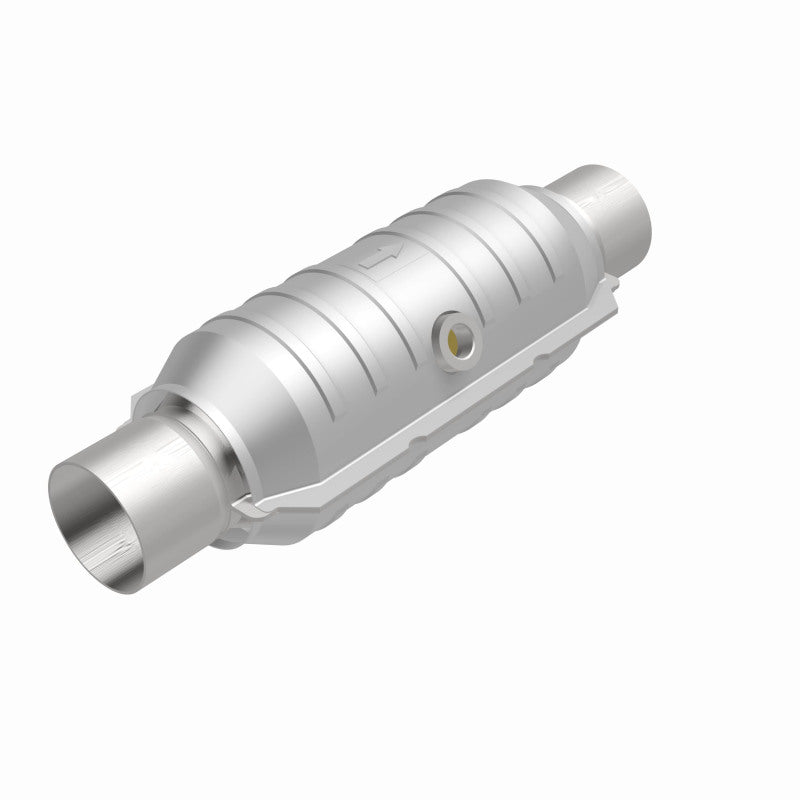 MagnaFlow Universal 2.25 - Inch Inlet/Outlet Center/Center Round Catalytic Converter – 11 - Inch Body x 5.125 - Inch Width x 15 - Inch Overall Length - Catalytic Converter Universal - Magnaflow at Garage 56 Engineering