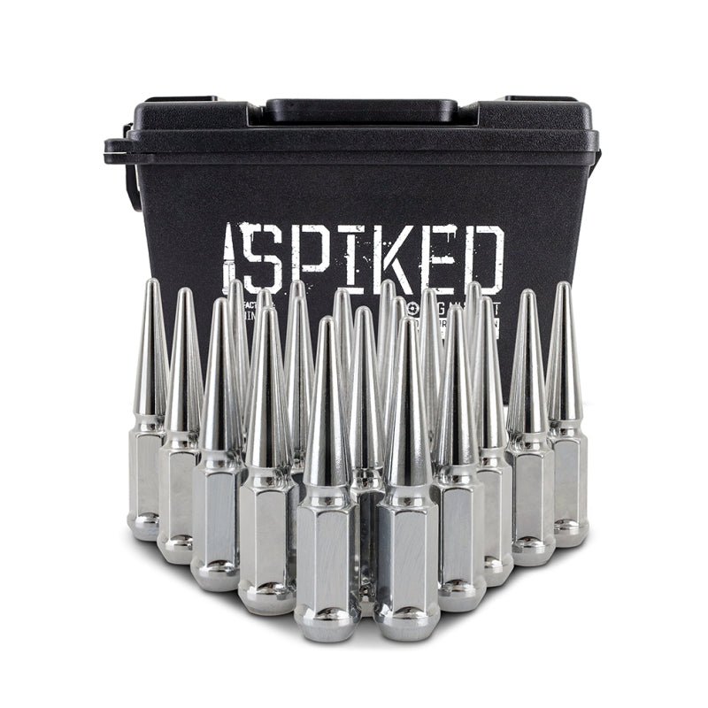 Mishimoto Steel Spiked Lug Nuts M12x1.5 20pc Set - Chrome - Lug Nuts - Mishimoto at Garage 56 Engineering