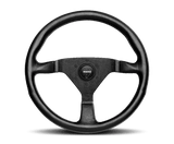 Momo Montecarlo Steering Wheel 350 mm - Black Leather/Red Stitch/Black Spokes - Steering Wheels - MOMO at Garage 56 Engineering
