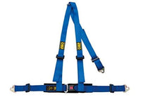 OMP 3 Point Harness - Blue - Seat Belts & Harnesses - OMP at Garage 56 Engineering