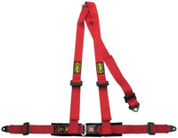 OMP 3 Point Harness - Red - Seat Belts & Harnesses - OMP at Garage 56 Engineering