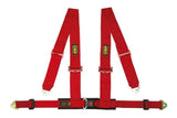 OMP 4 Point Harness - Red - Seat Belts & Harnesses - OMP at Garage 56 Engineering