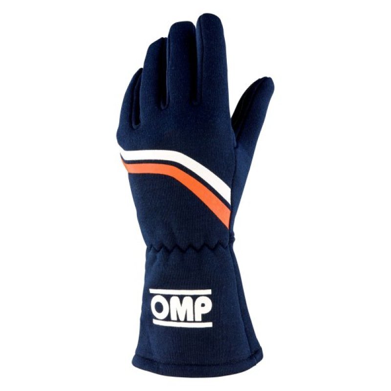 OMP Dijon Gloves My2021 Navy Blue - Size L (Fia 8856 - 2018) - Racing Gloves - OMP at Garage 56 Engineering