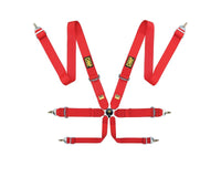 OMP First 3 Safety Harness Red - Seat Belts & Harnesses - OMP at Garage 56 Engineering