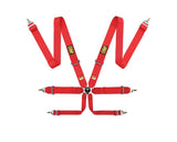 OMP First 3 Safety Harness Red - Seat Belts & Harnesses - OMP at Garage 56 Engineering