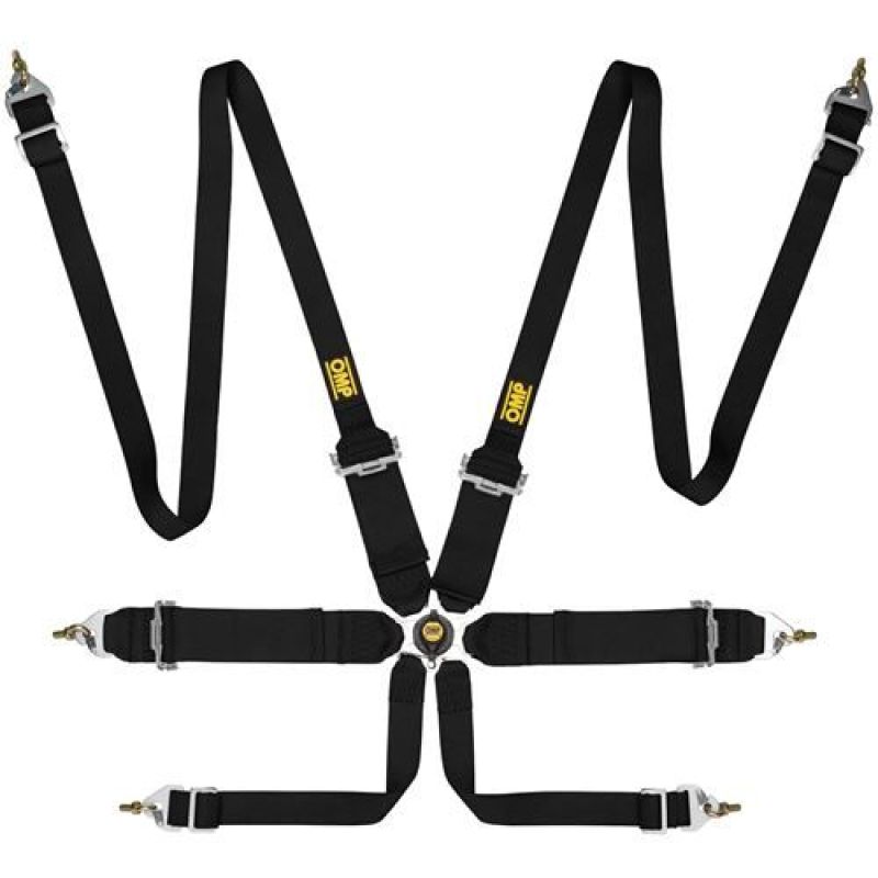 OMP First 3/2 Racing Harness Black - Seat Belts & Harnesses - OMP at Garage 56 Engineering