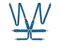 OMP First 3/2 Racing Harness Blue - Seat Belts & Harnesses - OMP at Garage 56 Engineering