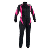 OMP First Elle Overall Black/Fuchsia - Size 40 For Women - (Fia 8856 - 2018) - Racing Suits - OMP at Garage 56 Engineering