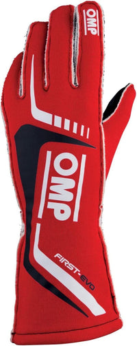 OMP First Evo Gloves Red - Size S (Fia 8856 - 2018) - Racing Gloves - OMP at Garage 56 Engineering