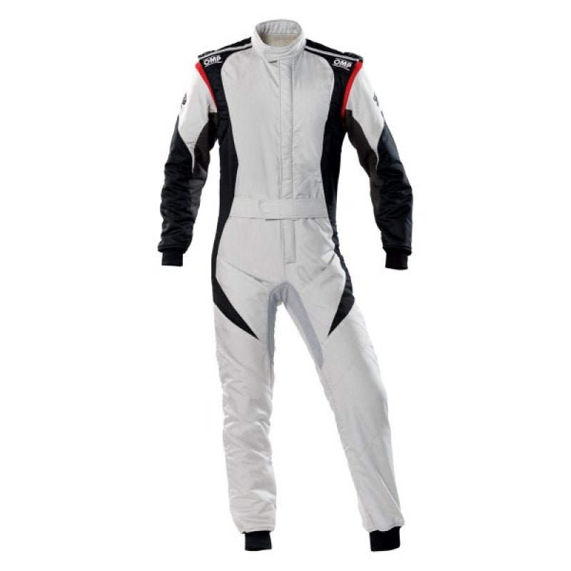 OMP First Evo Overall Silver/Black - Size 62 (Fia 8856 - 2018) - Racing Suits - OMP at Garage 56 Engineering