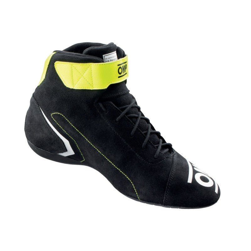 OMP First Shoes My2021 Anthracite/Fluorescent Yellow - Size 44 (Fia 8856 - 2018) - Racing Shoes - OMP at Garage 56 Engineering