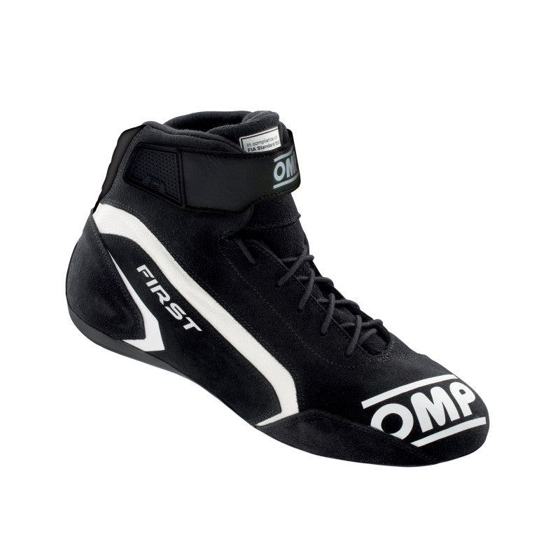 OMP First Shoes My2021 Black - Size 42 (Fia 8856 - 2018) - Racing Shoes - OMP at Garage 56 Engineering
