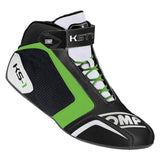 OMP KS - 1 Shoes Black/White/Green - Size32 - Racing Shoes - OMP at Garage 56 Engineering
