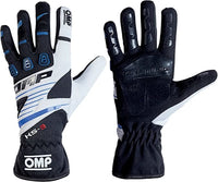 OMP KS - 3 Gloves Black/W/Blue - Size 6 (For Children) - Racing Gloves - OMP at Garage 56 Engineering
