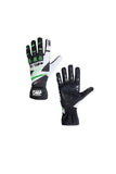 OMP KS - 3 Gloves Black/W/Green - Size XL - Racing Gloves - OMP at Garage 56 Engineering