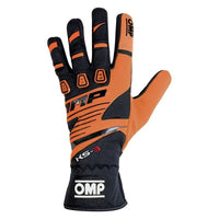 OMP KS - 3 Gloves Orange/Black - Size S - Racing Gloves - OMP at Garage 56 Engineering