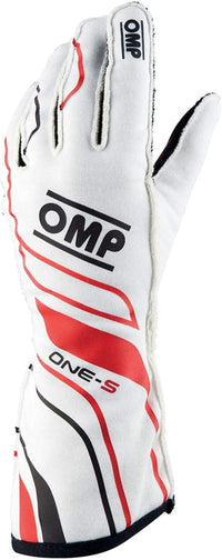 OMP One - S Gloves White - Size XXL Fia 8556 - 2018 - Racing Gloves - OMP at Garage 56 Engineering