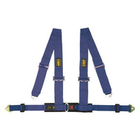 OMP Seat Belts Ece Homologated 4 Point Harness - Blue - Seat Belts & Harnesses - OMP at Garage 56 Engineering