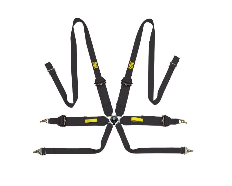 OMP Tecnica 3/2 Safety Harness Black - Seat Belts & Harnesses - OMP at Garage 56 Engineering