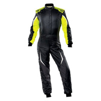 OMP Tecnica Evo Overall My21 Black/Yellow - Size 56 (Fia 8856 - 2018) - Racing Suits - OMP at Garage 56 Engineering