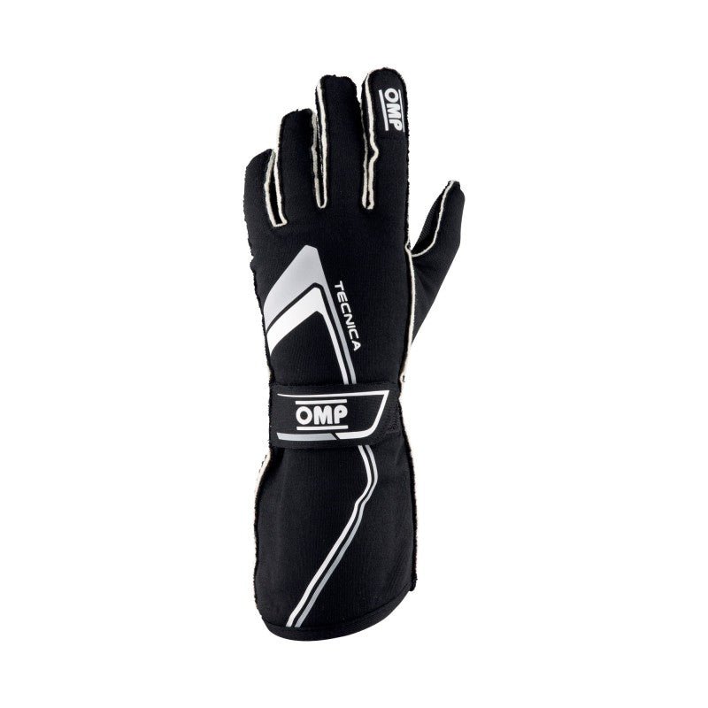 OMP Tecnica Gloves My2021 Black/White - Size XL (Fia 8856 - 2018) - Racing Gloves - OMP at Garage 56 Engineering