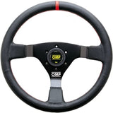 OMP WRC Steering Wheel Black/Red Leather - Steering Wheels - OMP at Garage 56 Engineering