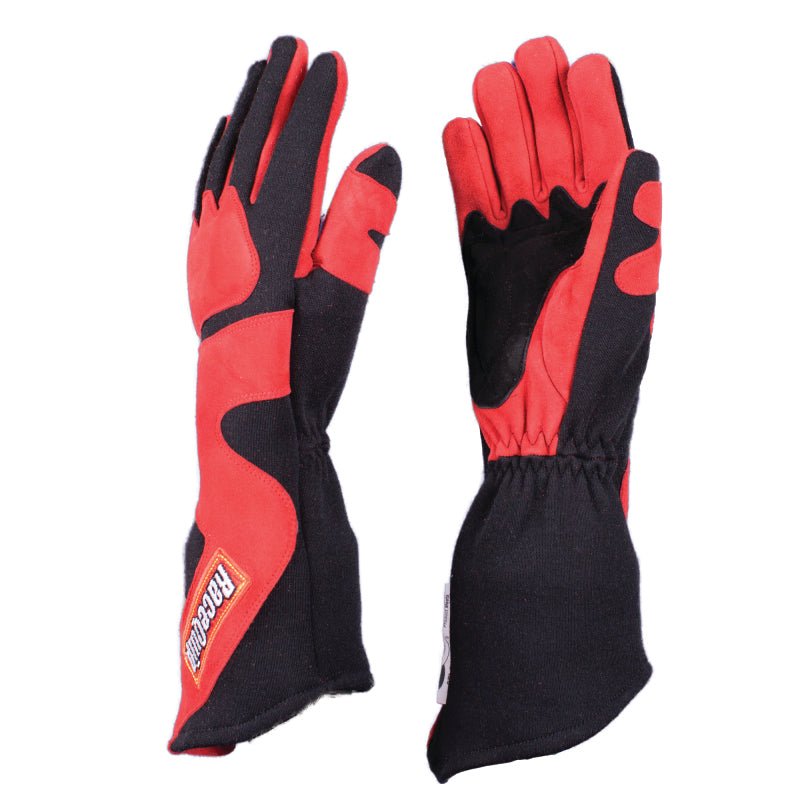 RaceQuip SFI - 5 Red/Black XL Long Angle Cut Glove - Racing Gloves - Racequip at Garage 56 Engineering