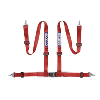 Sparco Belt 2 Inch Red 4Pt Snap - In - Seat Belts & Harnesses - SPARCO at Garage 56 Engineering