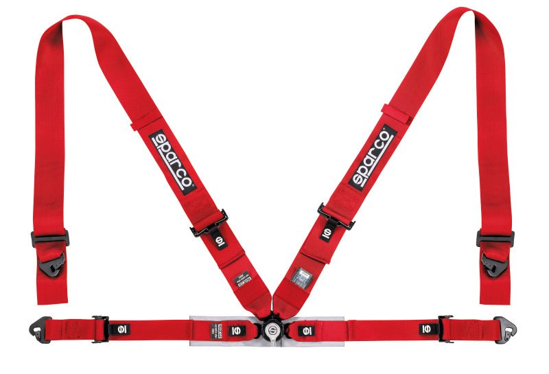 Sparco Belt 4Pt 3in/2in Competition Harness - Red - Seat Belts & Harnesses - SPARCO at Garage 56 Engineering
