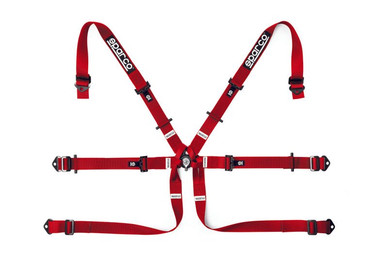 Sparco BELT 6 PNT 2in FORMULA RED - Seat Belts & Harnesses - SPARCO at Garage 56 Engineering