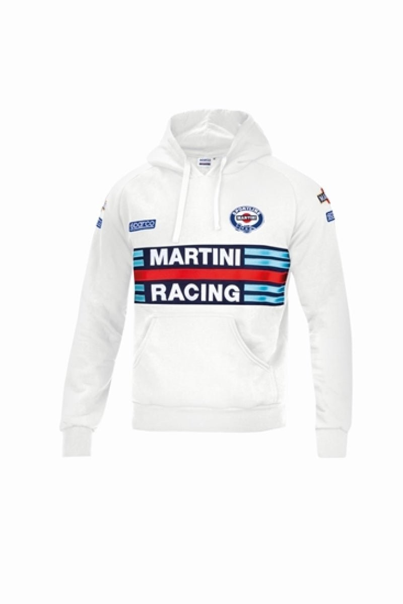 Sparco Hoodie Martini - Racing Medium White - Sweatshirts - SPARCO at Garage 56 Engineering