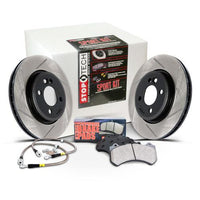 StopTech Frontr Sport Axle Pack inc. Pads, Slotted Rotors & SS Lines - NC MX - 5 (06 - 15) - Brake Rotors - Slotted - Stoptech at Garage 56 Engineering