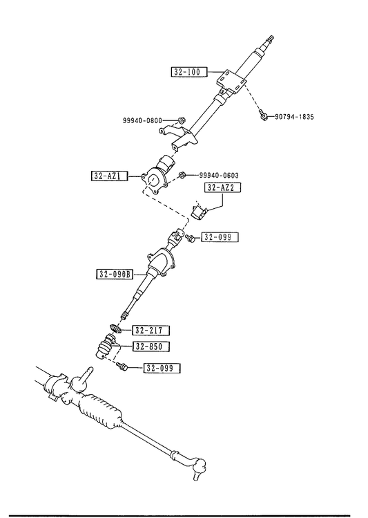 STEERING COLUMN & SHAFTS [1995 Miata]
