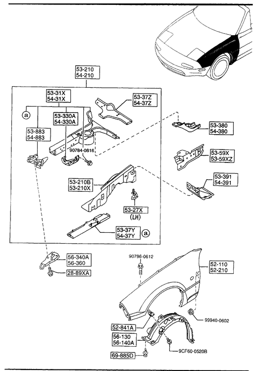 FENDER & WHEEL APRON PANELS [1995 Miata]