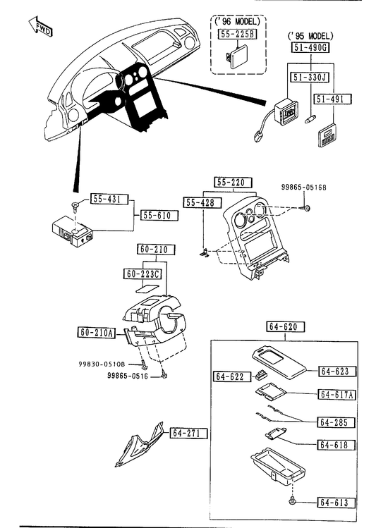 DASHBOARD EQUIPMENTS [1995 Miata]