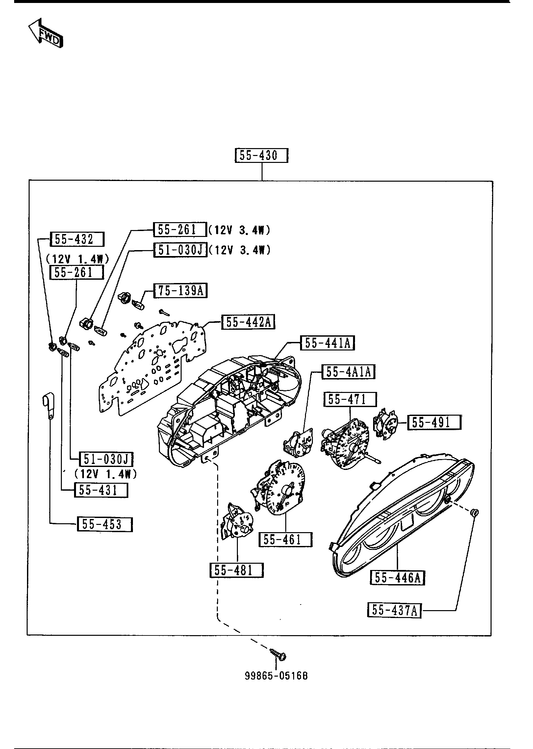 METER COMPONENTS [1995 Miata]