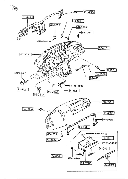 DASHBOARD & RELATED PARTS [1995 Miata]