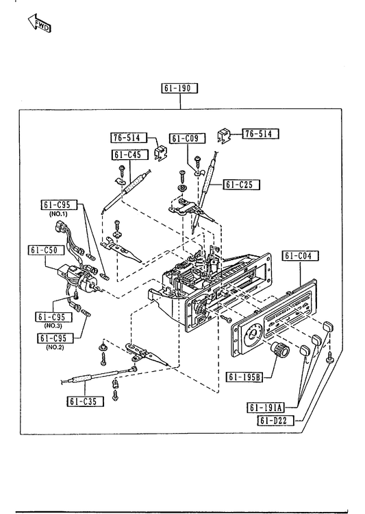 HEATER CONTROL COMPONENTS [1995 Miata]