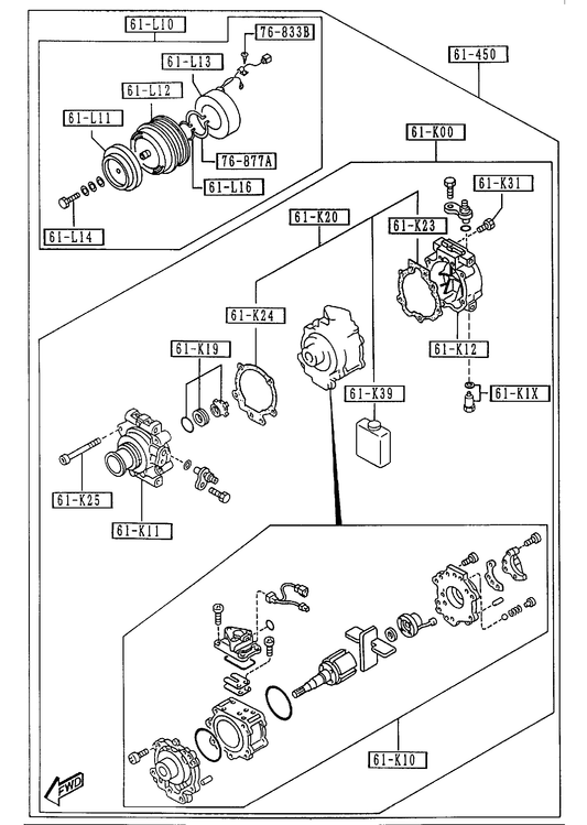 AIR CONDITIONING COMPRESSOR COMPONENTS [1995 Miata]
