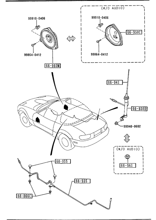 AUDIO SYSTEMS (ANTENNA & SPEAKER) [1990 MIATA] - Garage 56 Engineering