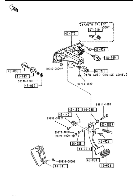 AUTOMATIC TRANSMISSION BRAKE PEDAL [1990 Miata] - Garage 56 Engineering