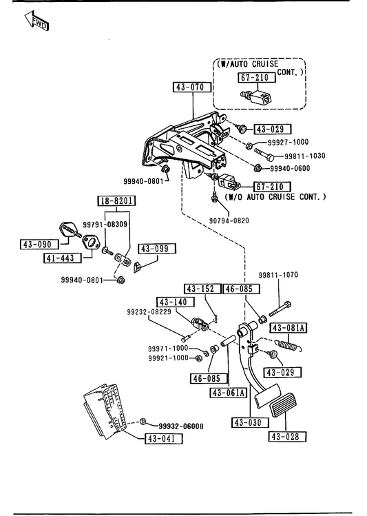 AUTOMATIC TRANSMISSION BRAKE PEDAL [1994 Miata] - Garage 56 Engineering